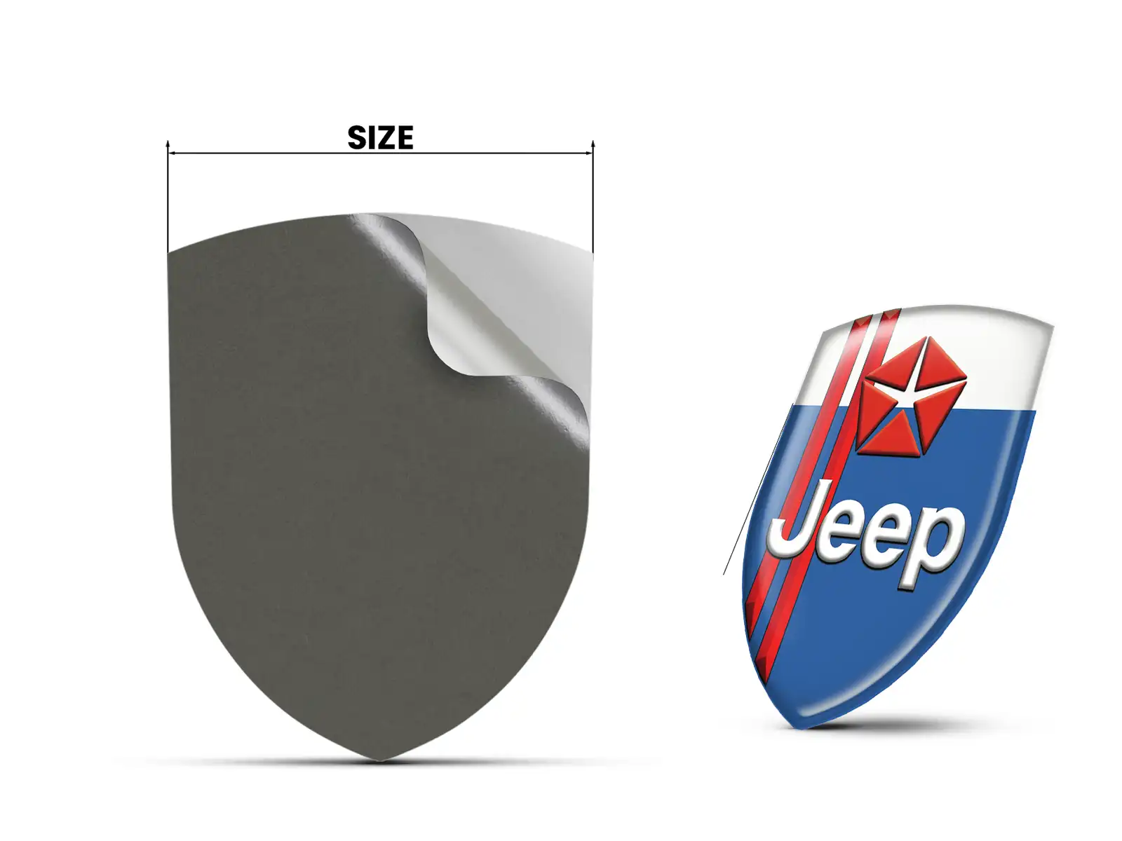 Jeep Waterproof Sticker Label Star Customizable Design